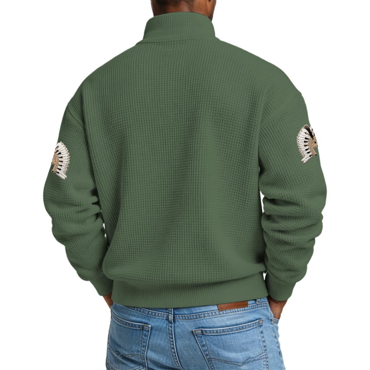 Torres Strait, Men's Waffle Knit Casual Sweatshirt.
