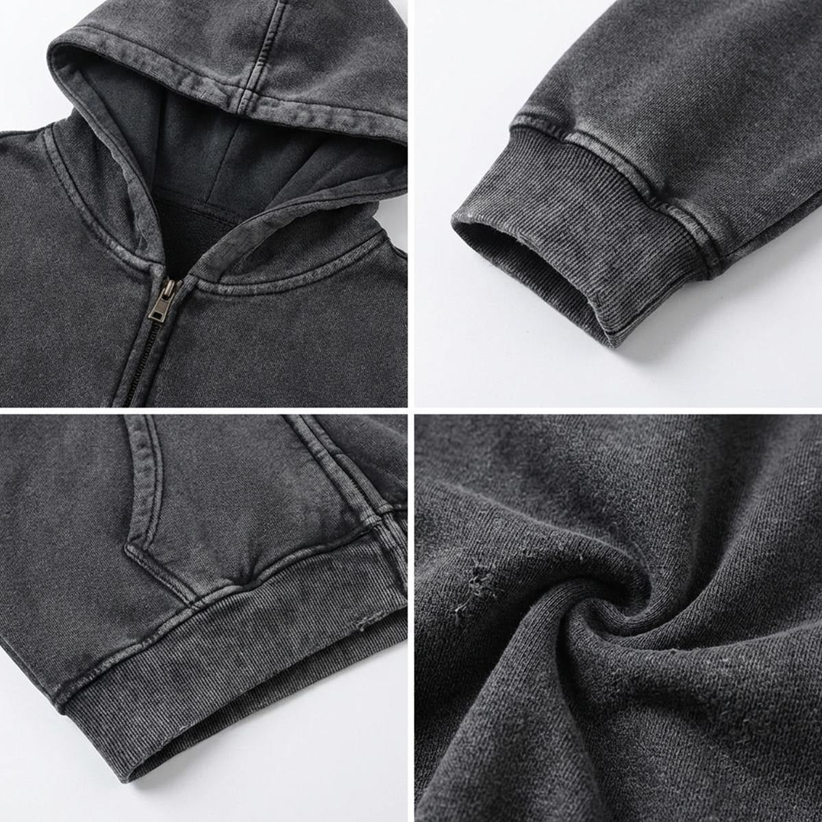 Aboriginal & Torres Strait Men’s Fleece-Lined Vintage Wash Zip Hoodie