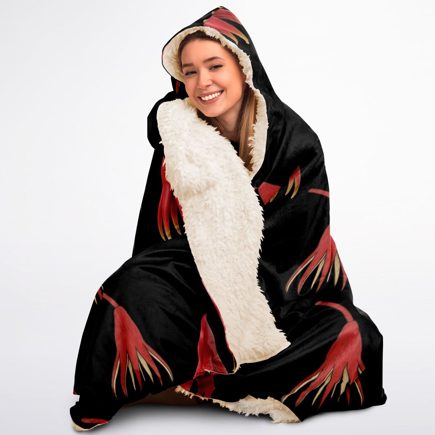 Kamu Hooded Blanket Sherpa