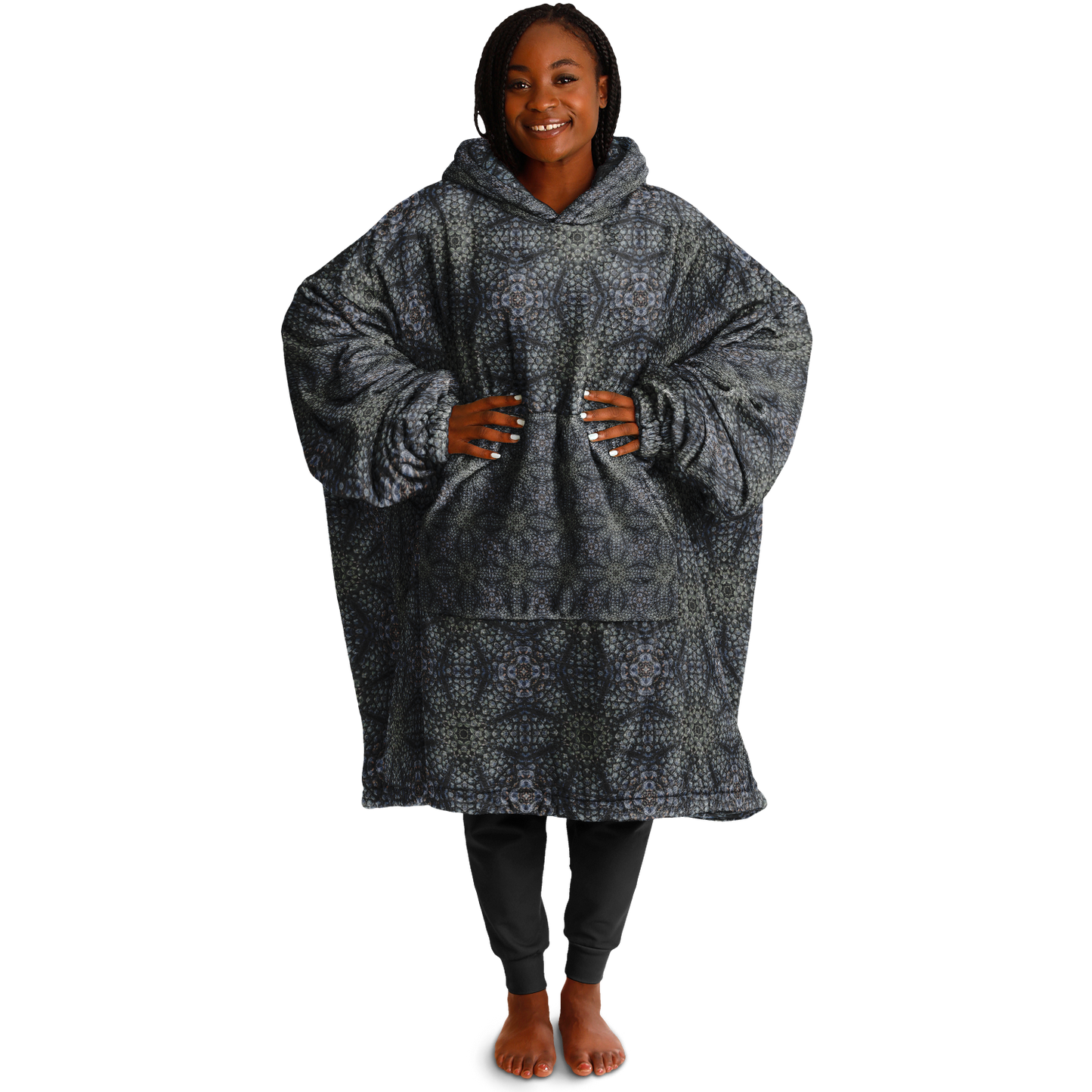 Crocodile skin pattern - Reversible Snug Hoodie - AOP