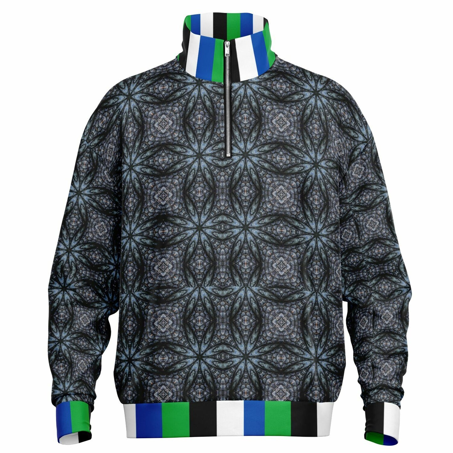 TSI Heavyweight Oversized Quarter Zip Sweatshirt - AOP