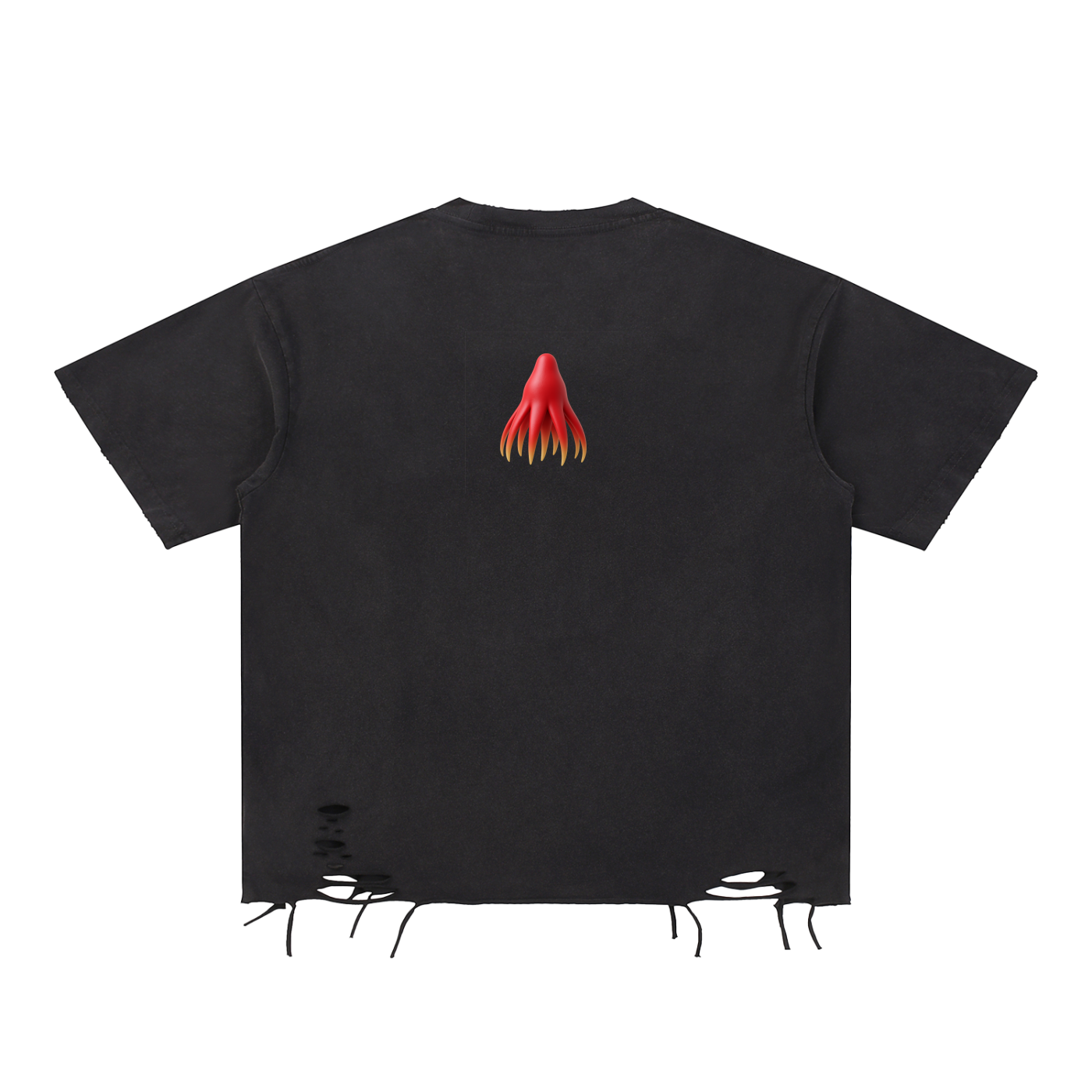 Snow Washed Raw-Hem T-Shirt