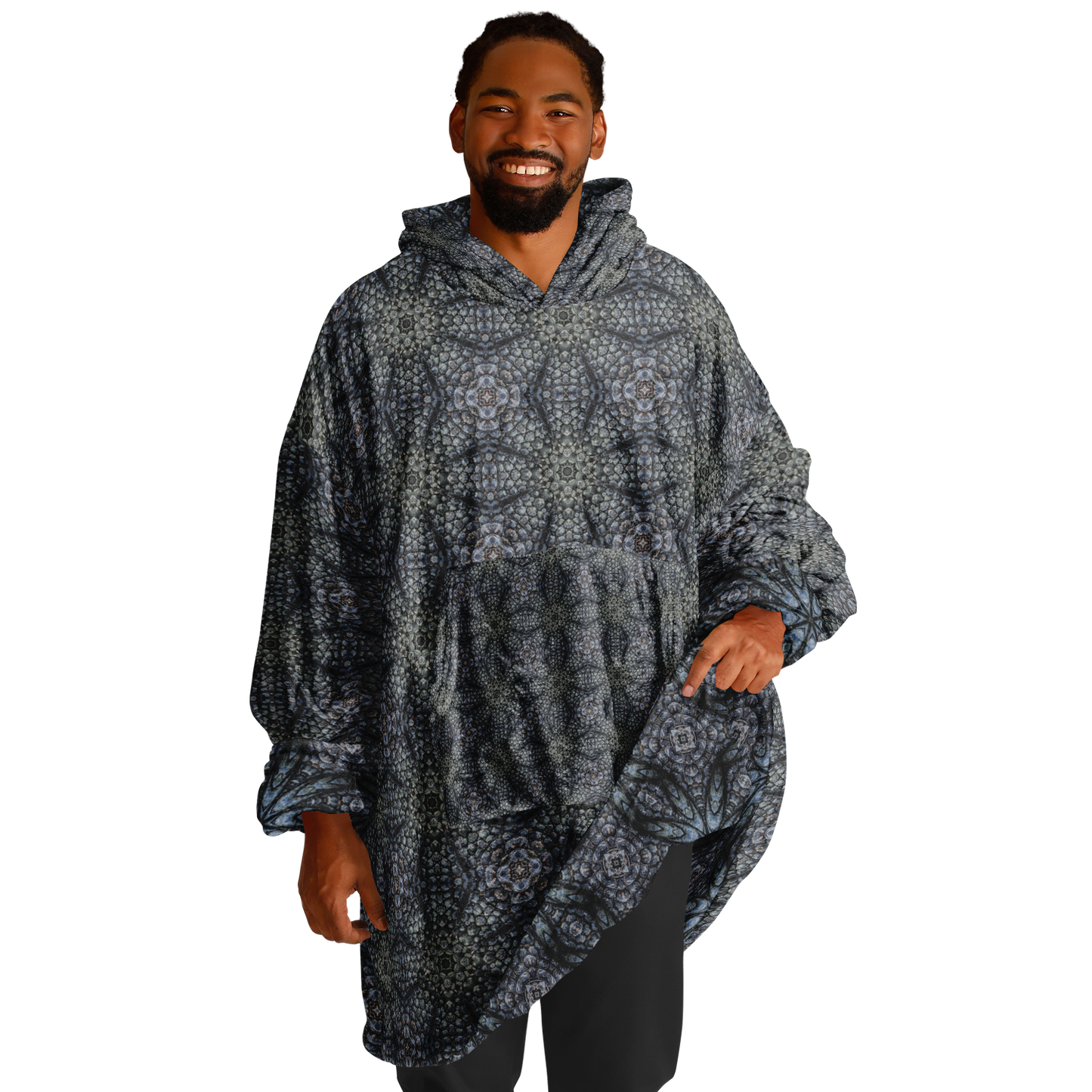 Crocodile skin pattern - Reversible Snug Hoodie - AOP