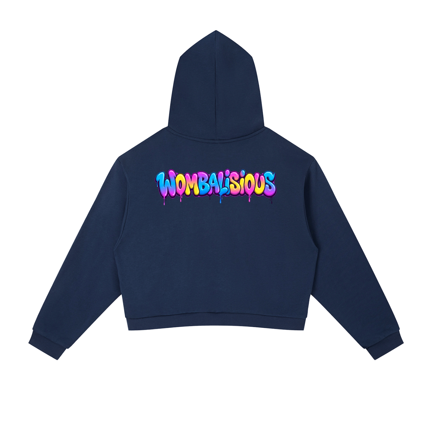 Wombalisious Side Stripe Cropped Hoodie For Women.