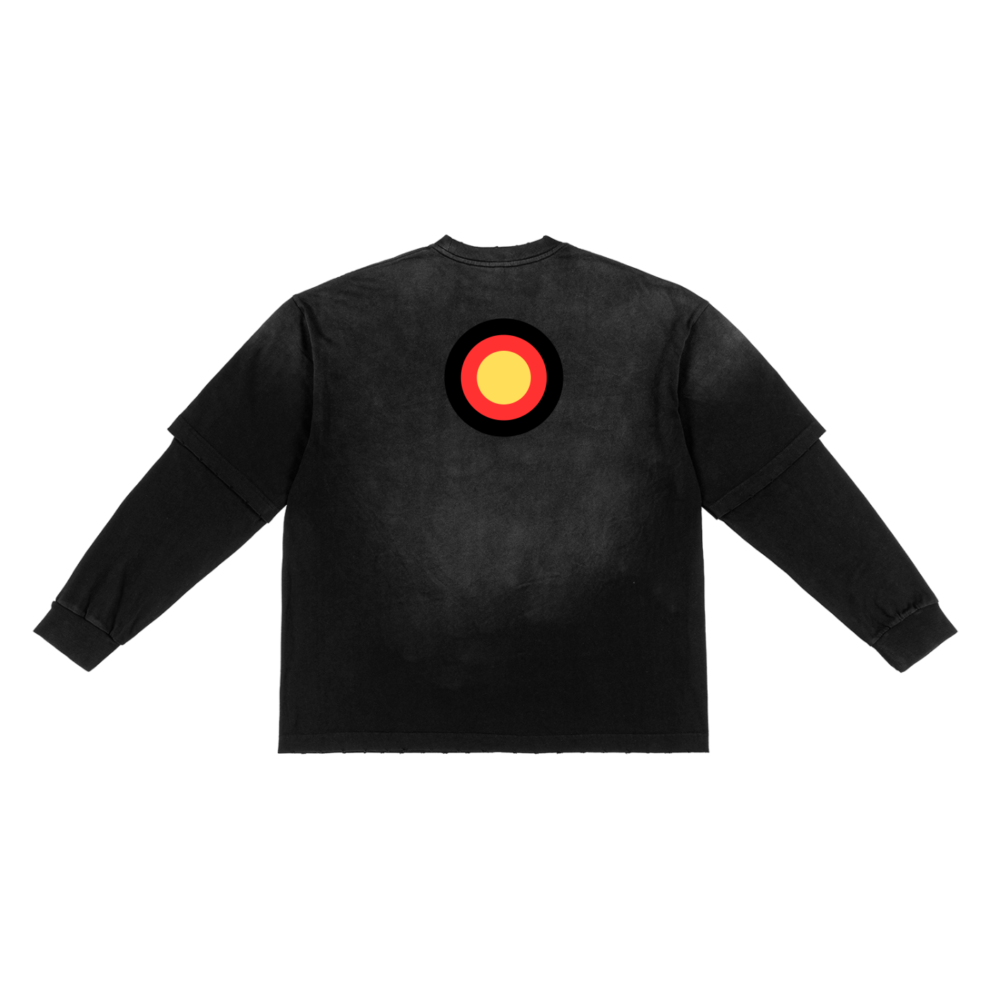 Sunfade Hand-Frayed Faux Two-Piece T-Shirt