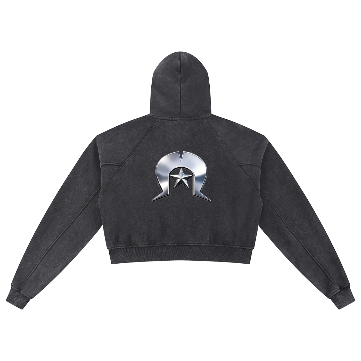 Snow Washed Cropped Hoodie