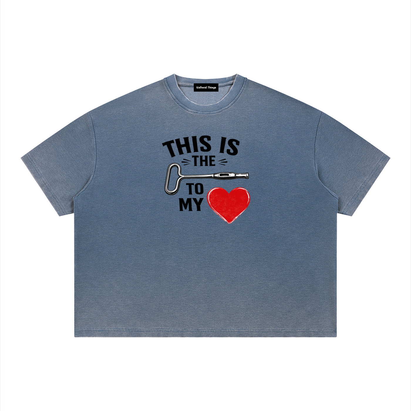 Unisex Vintage Wash Sunfade Boxy Waffle T-Shirt
