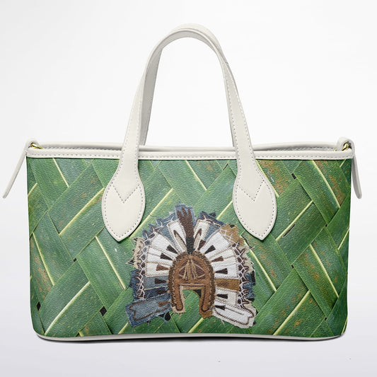 Coconut Leaf, Dhoeri Leather Tote Bag