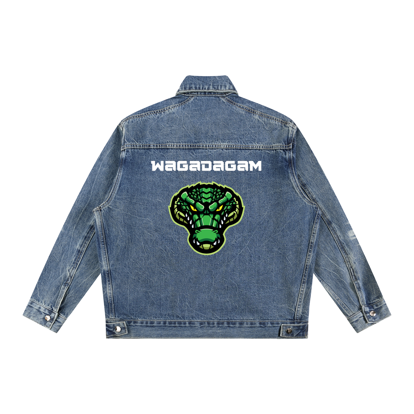 Wagadagam, Vintage Wash Zip Up Denim Jacket - Wear it, with Pride.