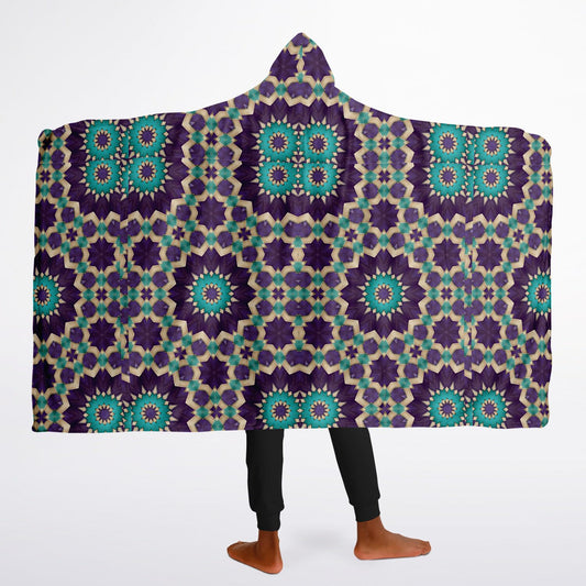Island Mat - Youth Hooded Blanket Sherpa - AOP