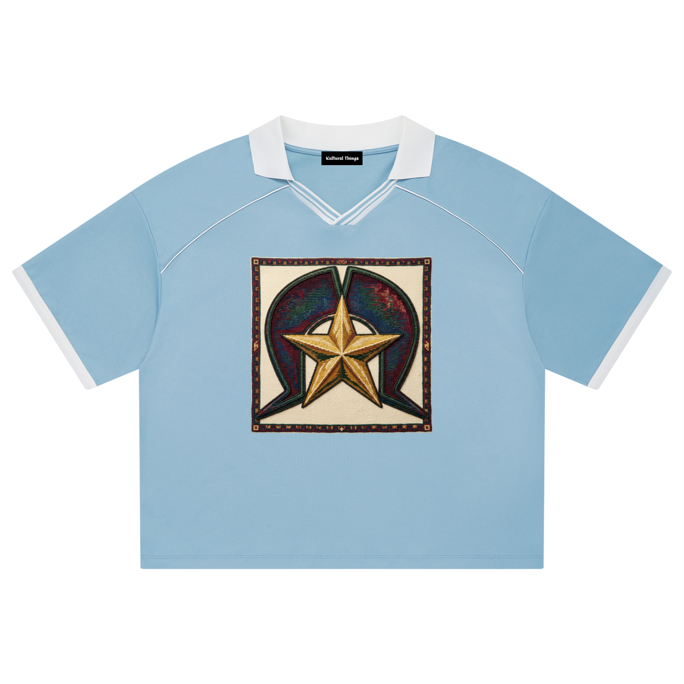 Unisex Collared Piping Boxy Soccer Jersey