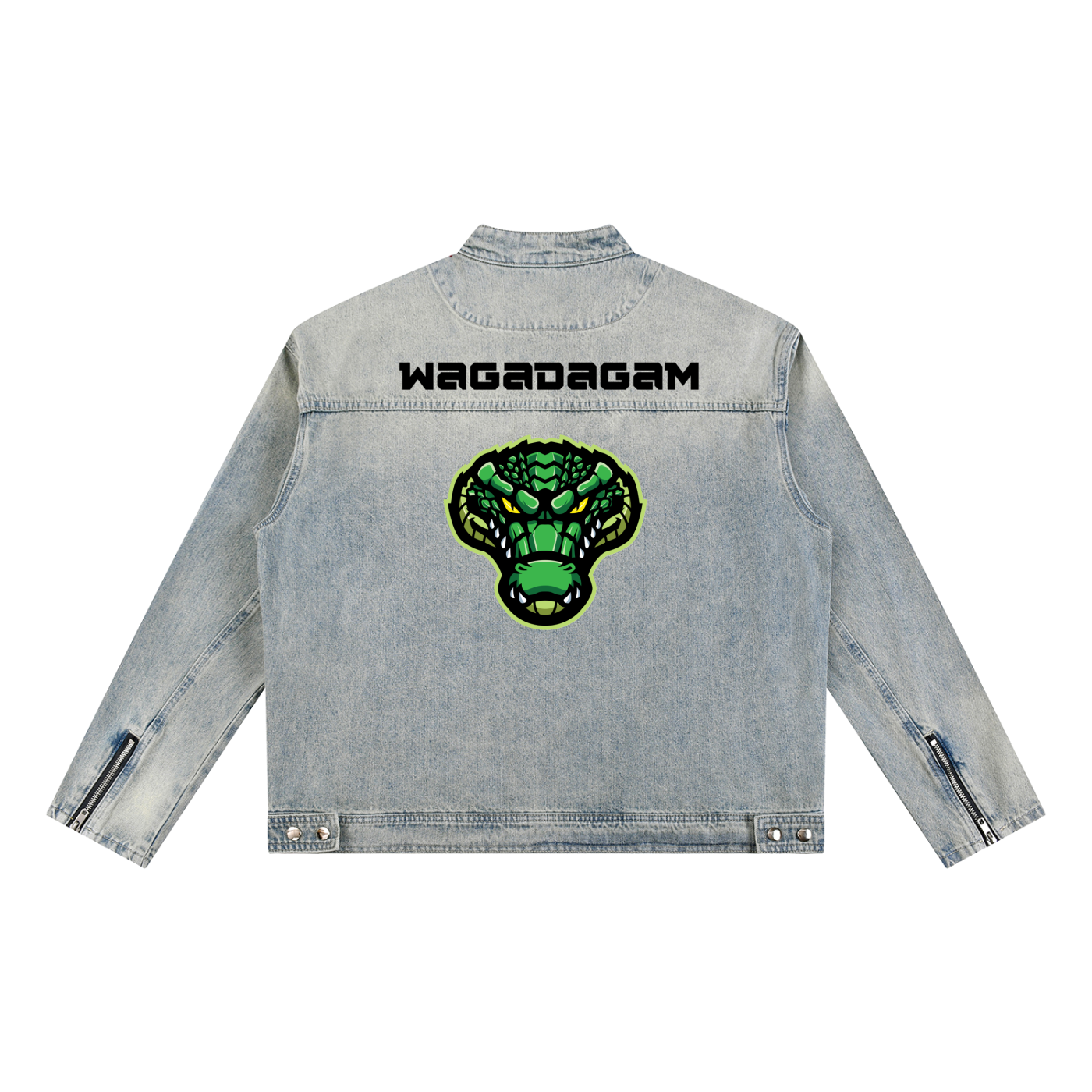 Wagadagam Vintage Wash Zip Denim Jacket - Wear it with Pride.
