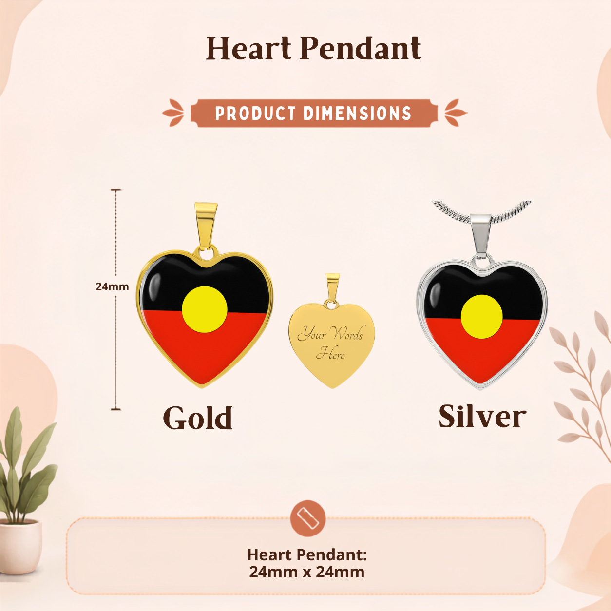 Heart-shaped Aboriginal necklace