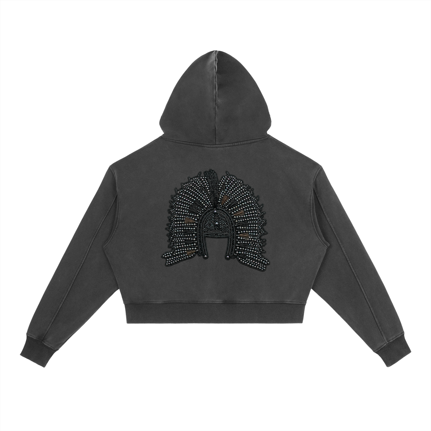 Women Blak Pearl Vintage Washed Heavyweight Hoodie