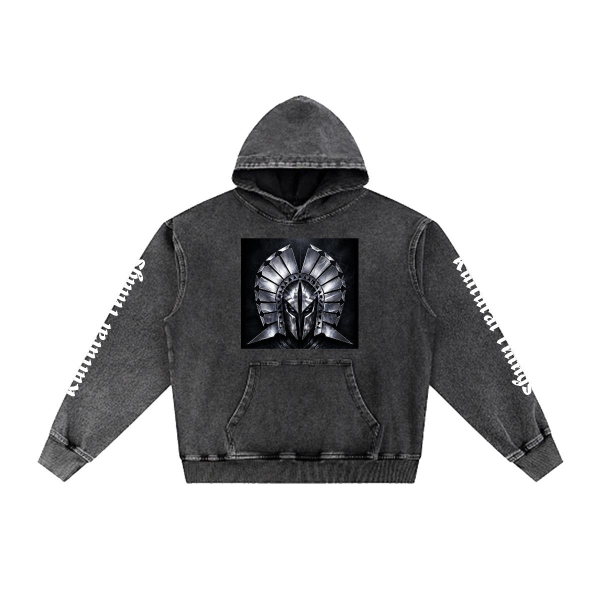 Men’s Washed Denim Pullover Hoodie|380GSM DTG