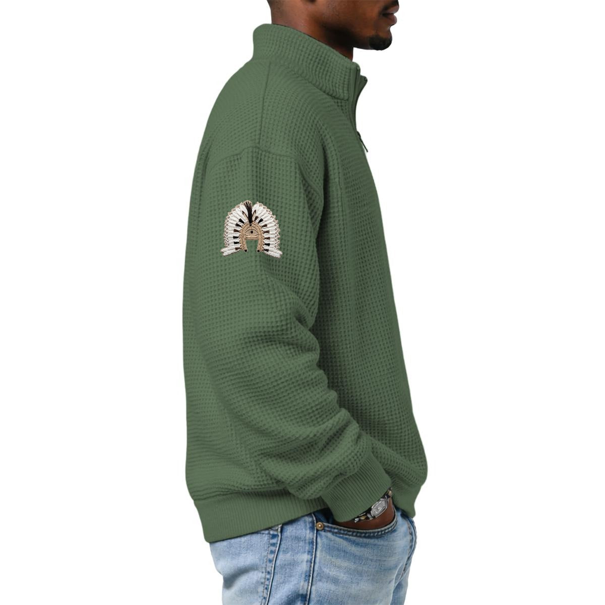 Torres Strait, Men's Waffle Knit Casual Sweatshirt.