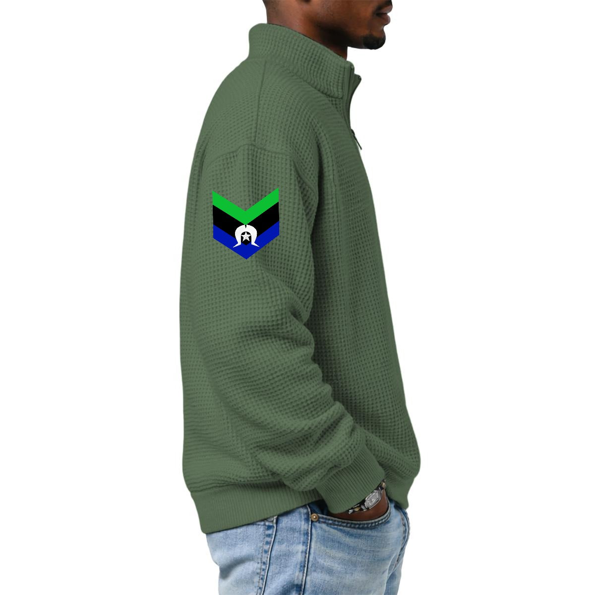 Torres Strait Men's Waffle Knit Casual Sweatshirt