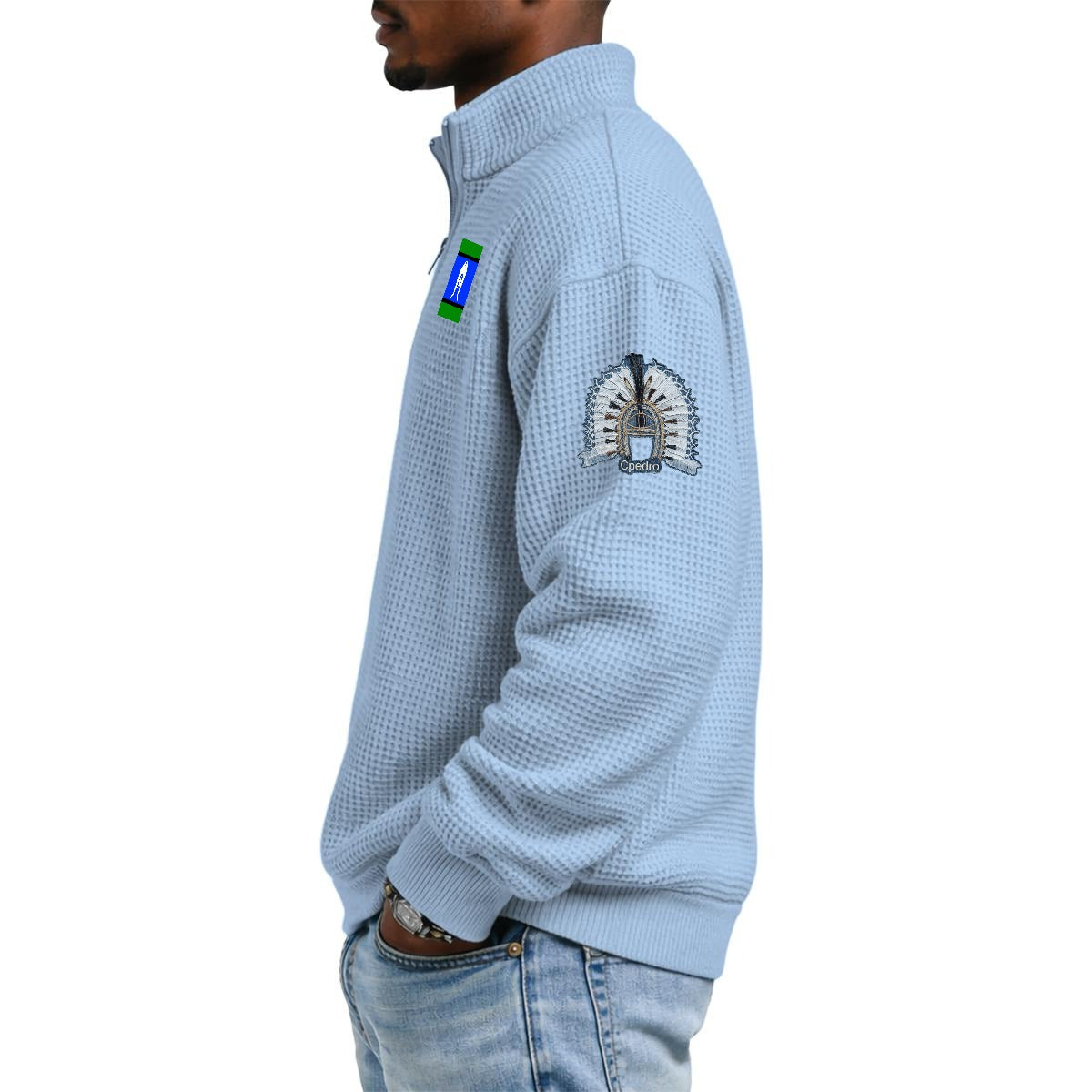 Torres Strait, Men's Waffle Knit Casual Sweatshirt.
