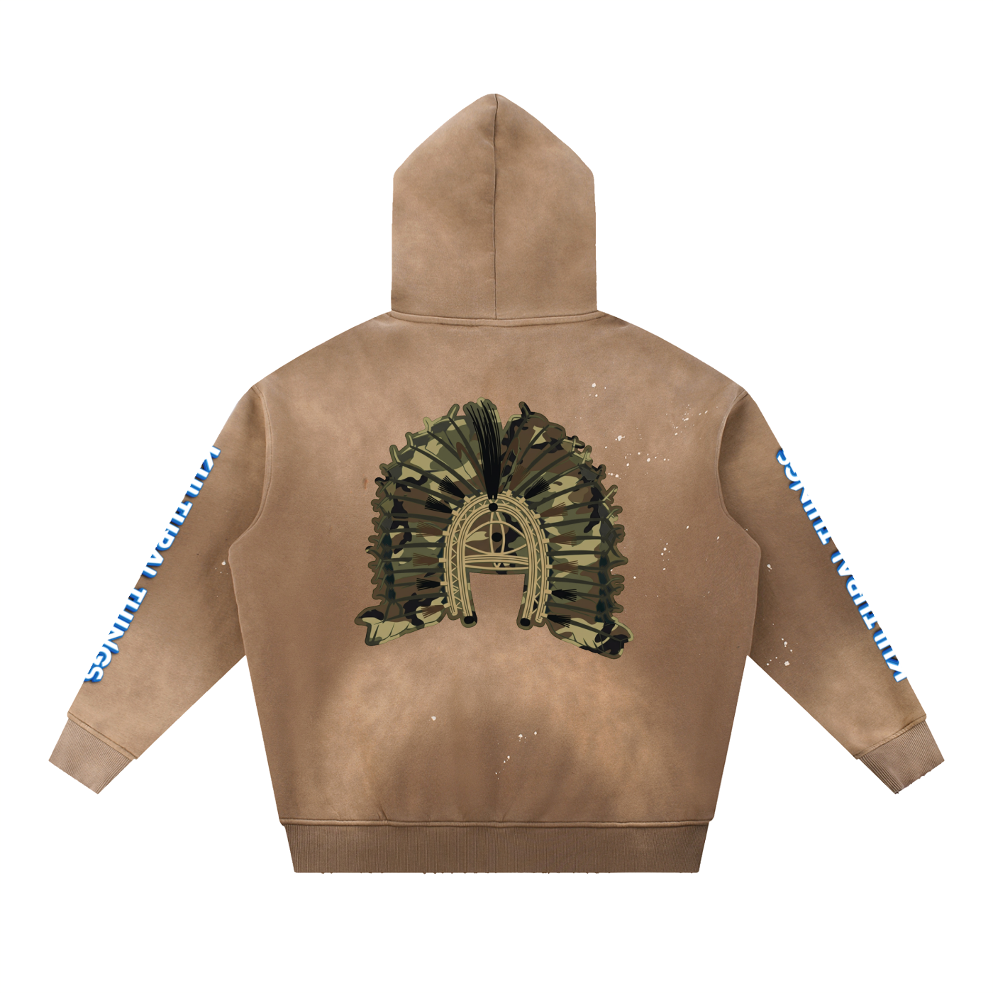 Vintage Washed Frayed Fleece Hoodie