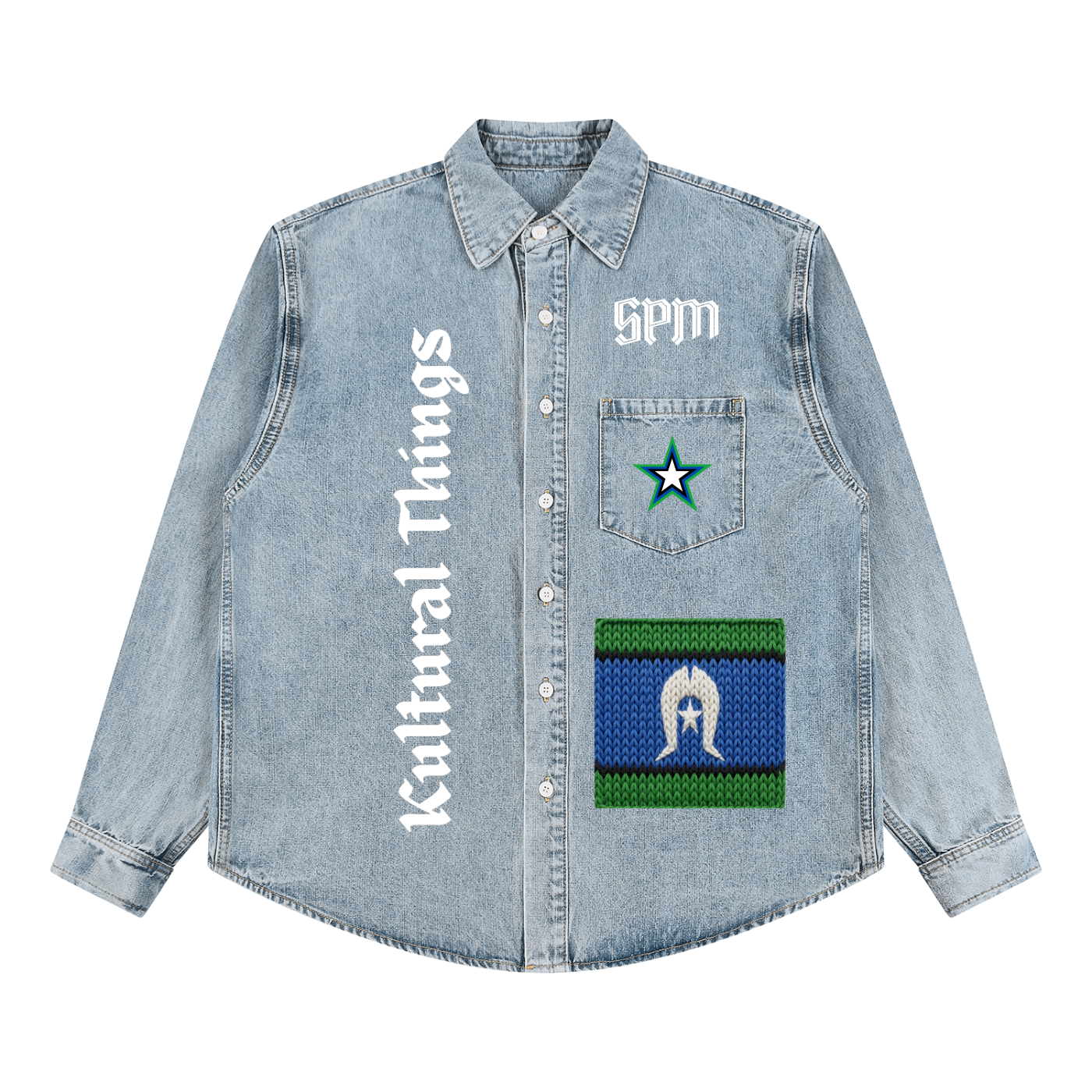 Unisex Vintage Wash Denim Shirt