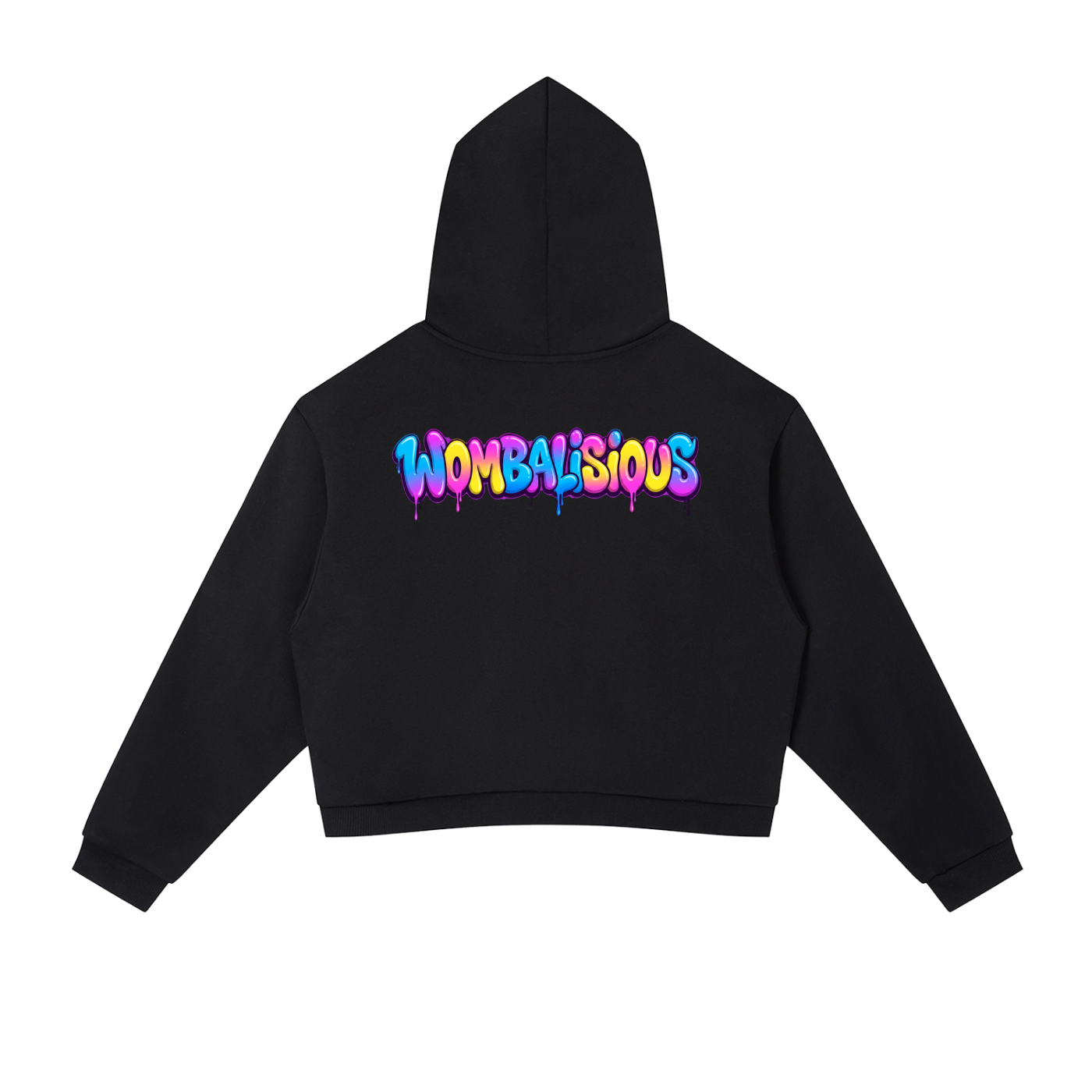 Wombalisious Side Stripe Cropped Hoodie For Women.