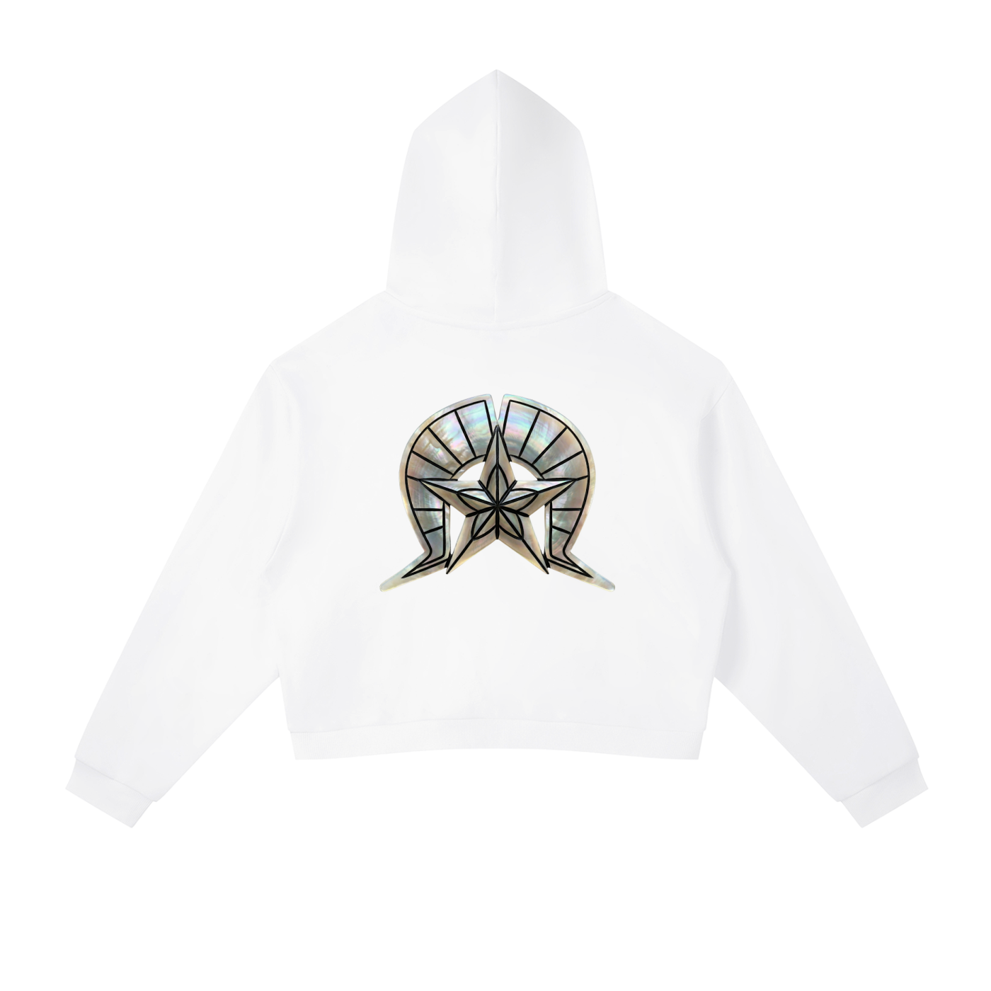 Contrast Side Stripe Cropped Hoodie