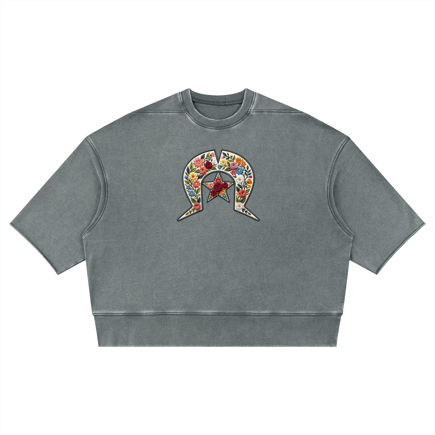 Unisex Mineral Wash Boxy Raw Edge T-Shirt