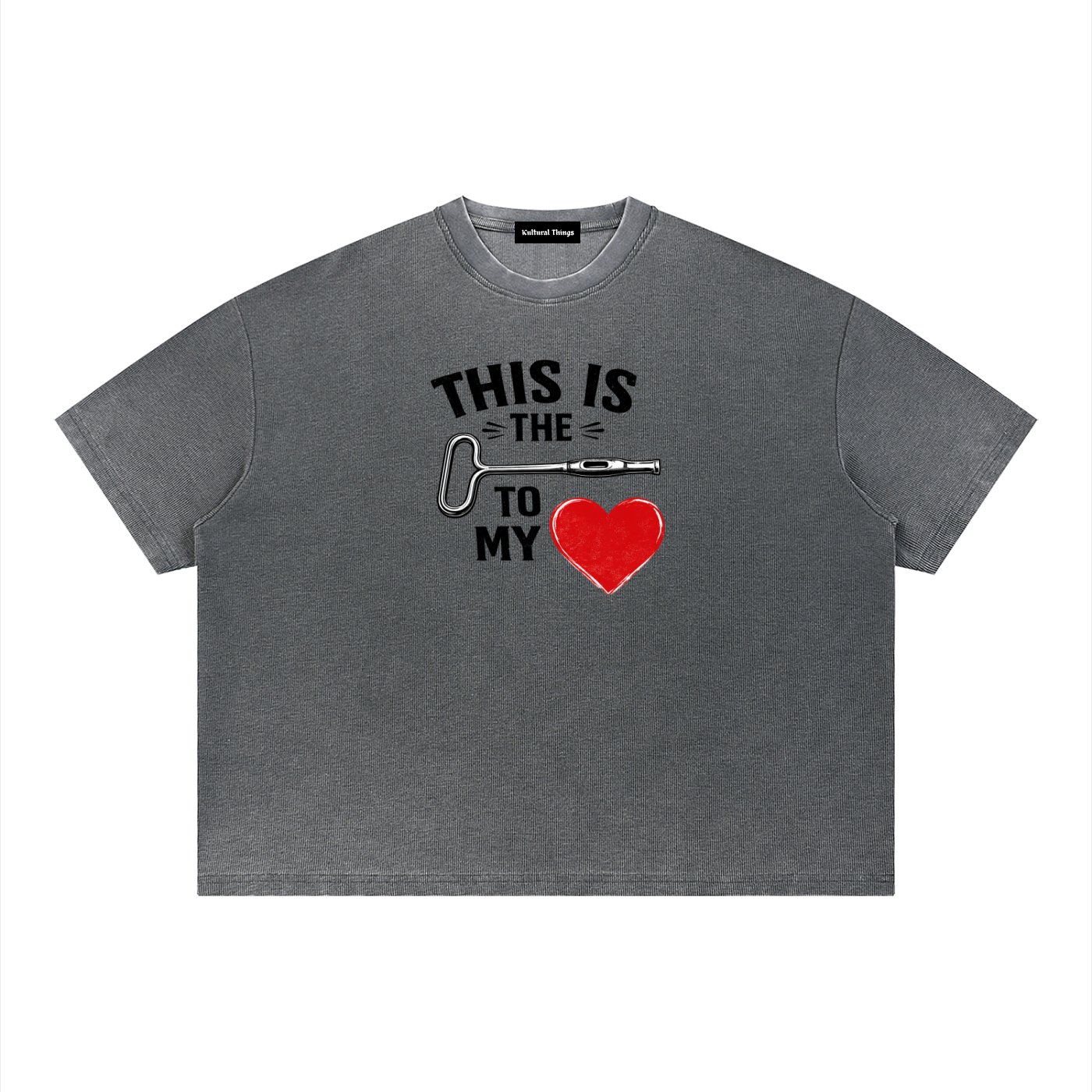 Unisex Vintage Wash Sunfade Boxy Waffle T-Shirt