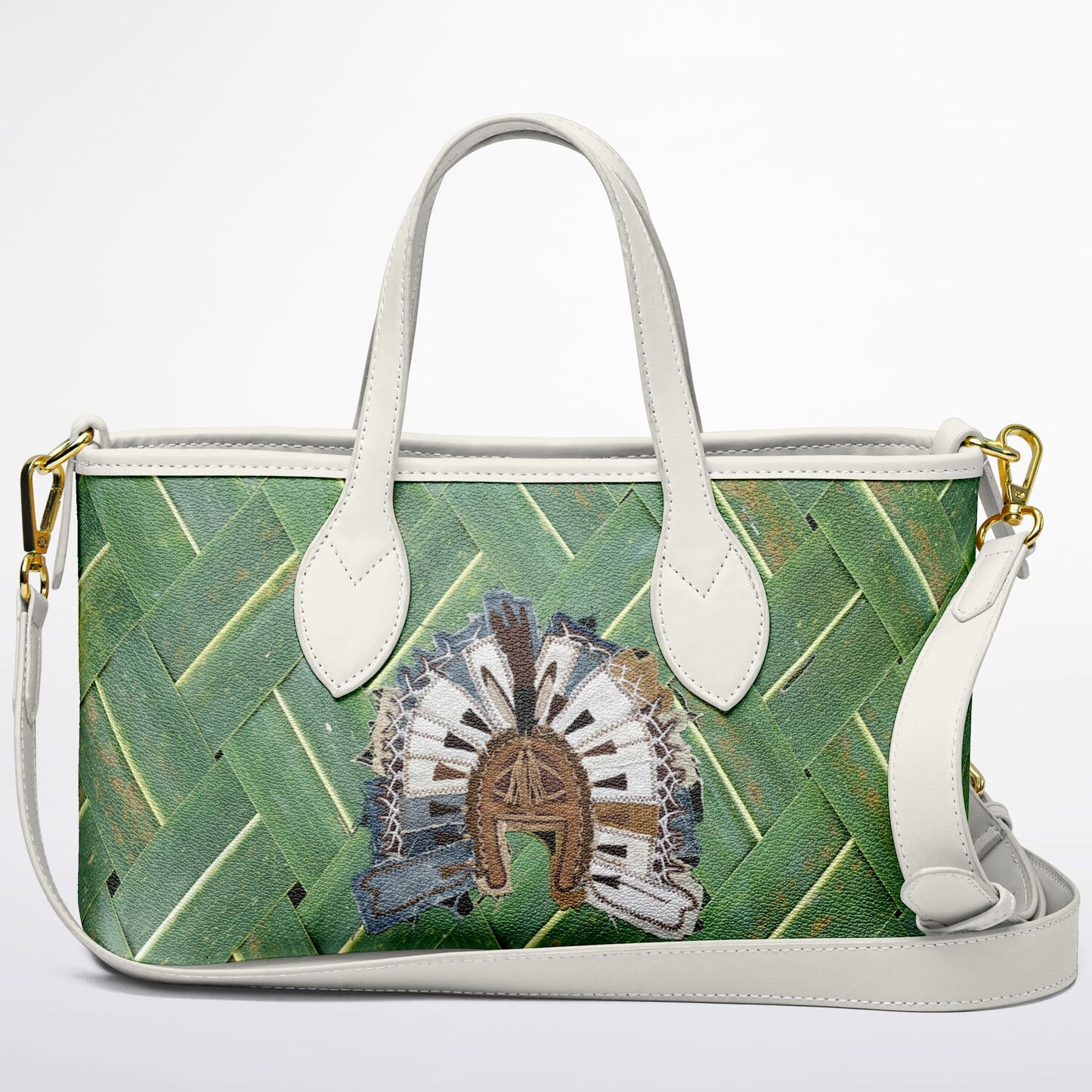 Coconut Leaf, Dhoeri Leather Tote Bag
