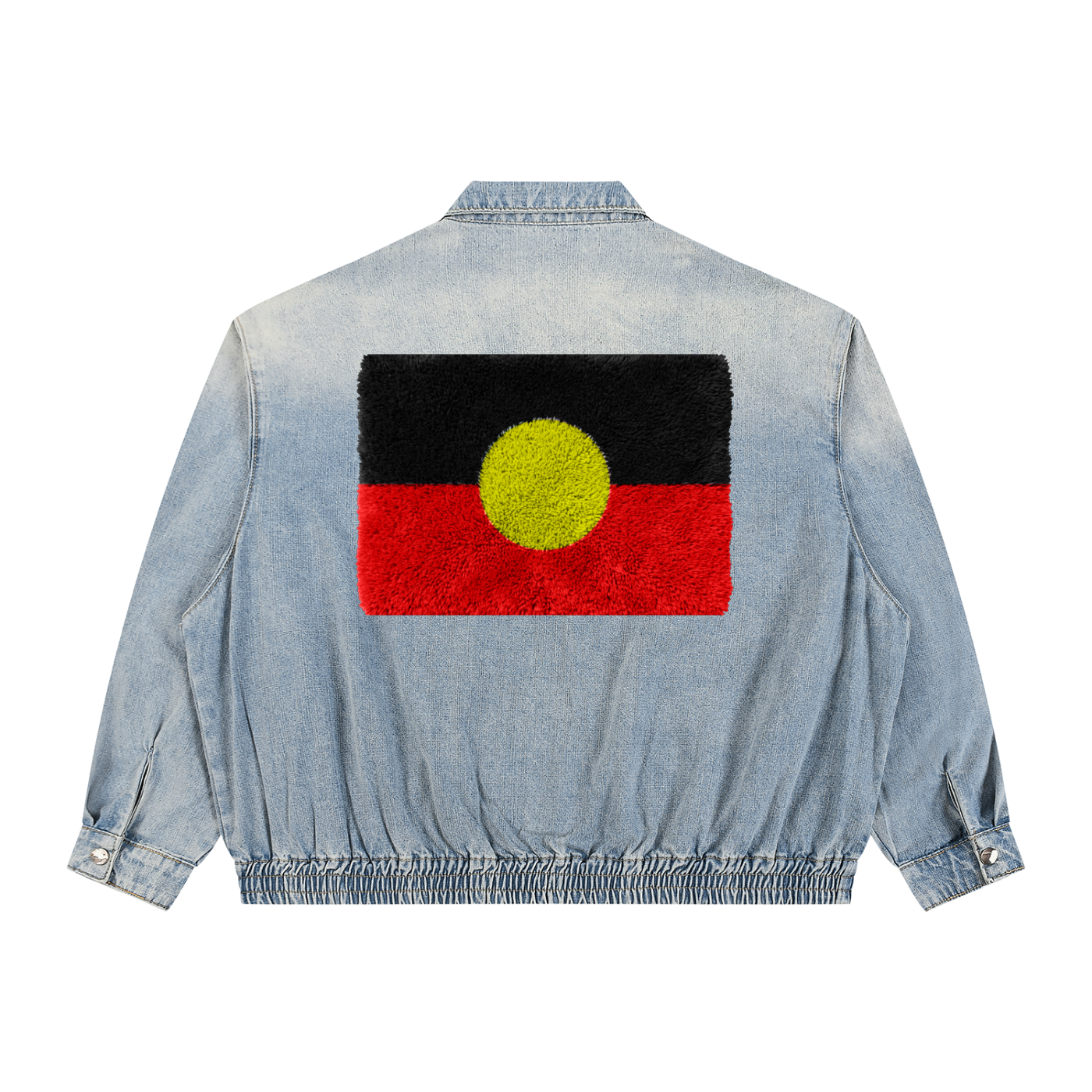 Unisex Vintage Wash Full-Zip Denim Jacket