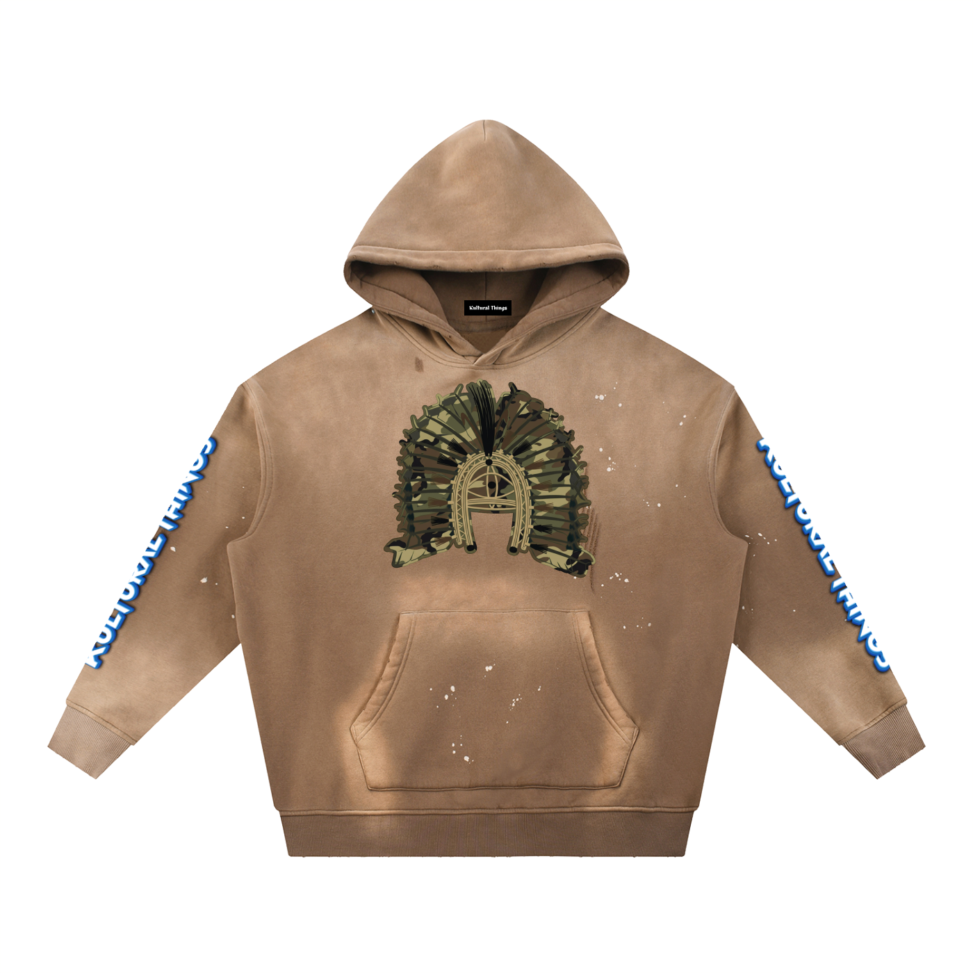 Vintage Washed Frayed Fleece Hoodie