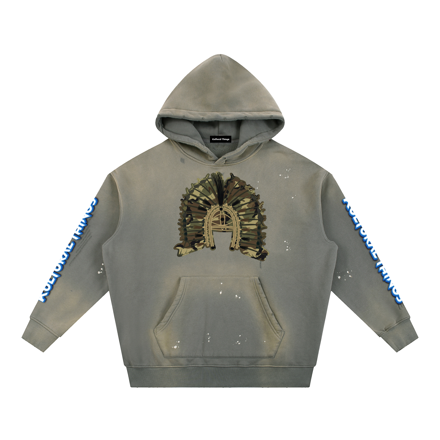 Vintage Washed Frayed Fleece Hoodie