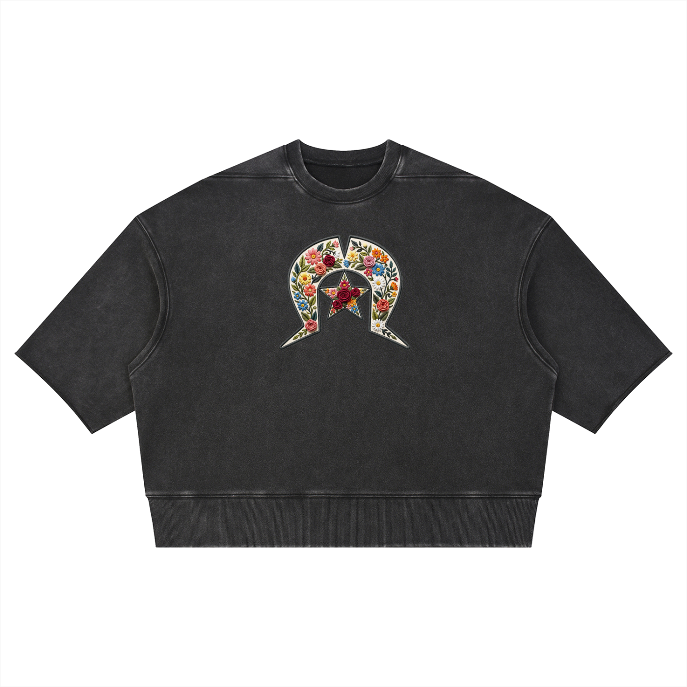 Unisex Mineral Wash Boxy Raw Edge T-Shirt