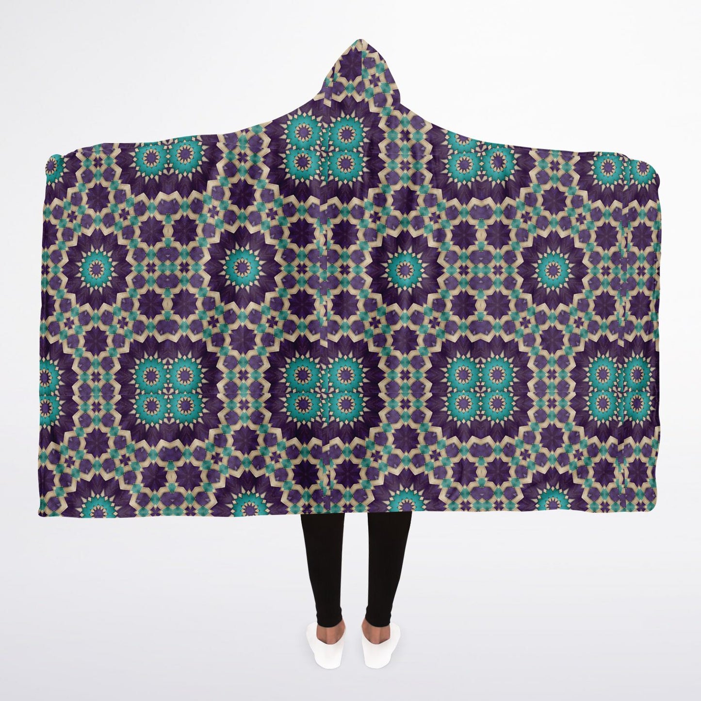Hooded Blanket Sherpa - AOP