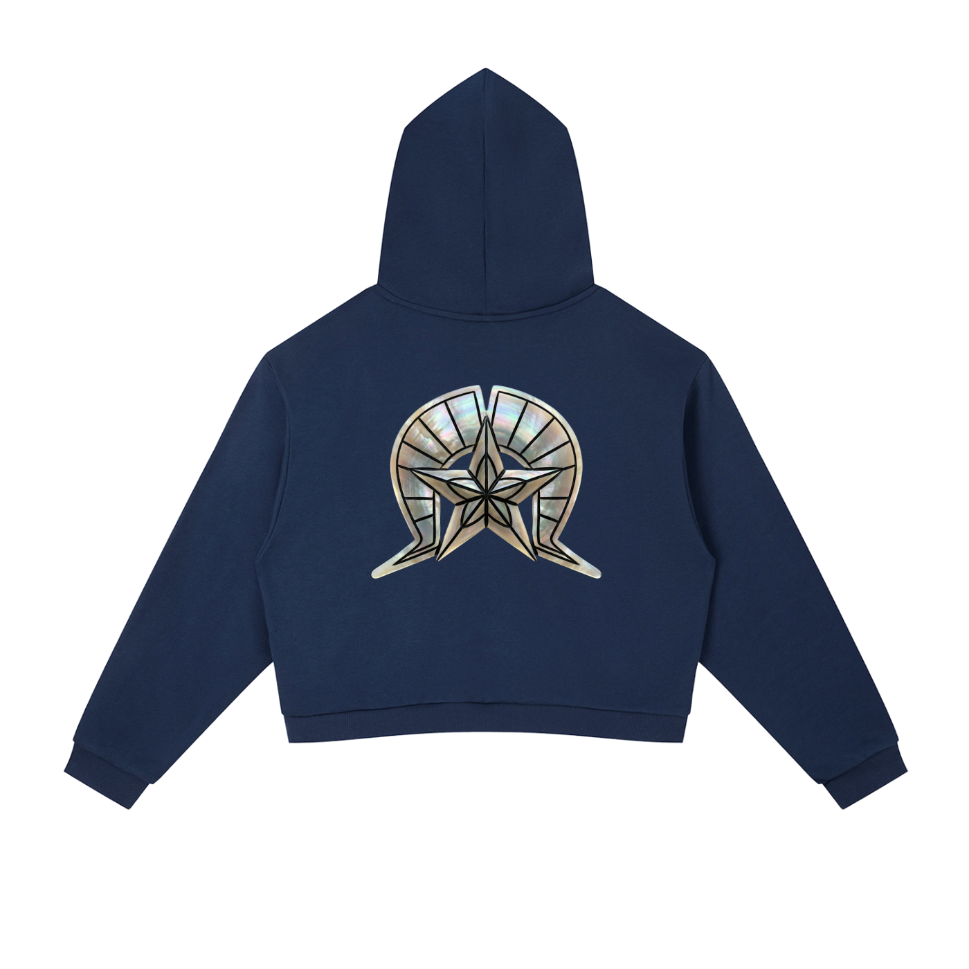 Contrast Side Stripe Cropped Hoodie