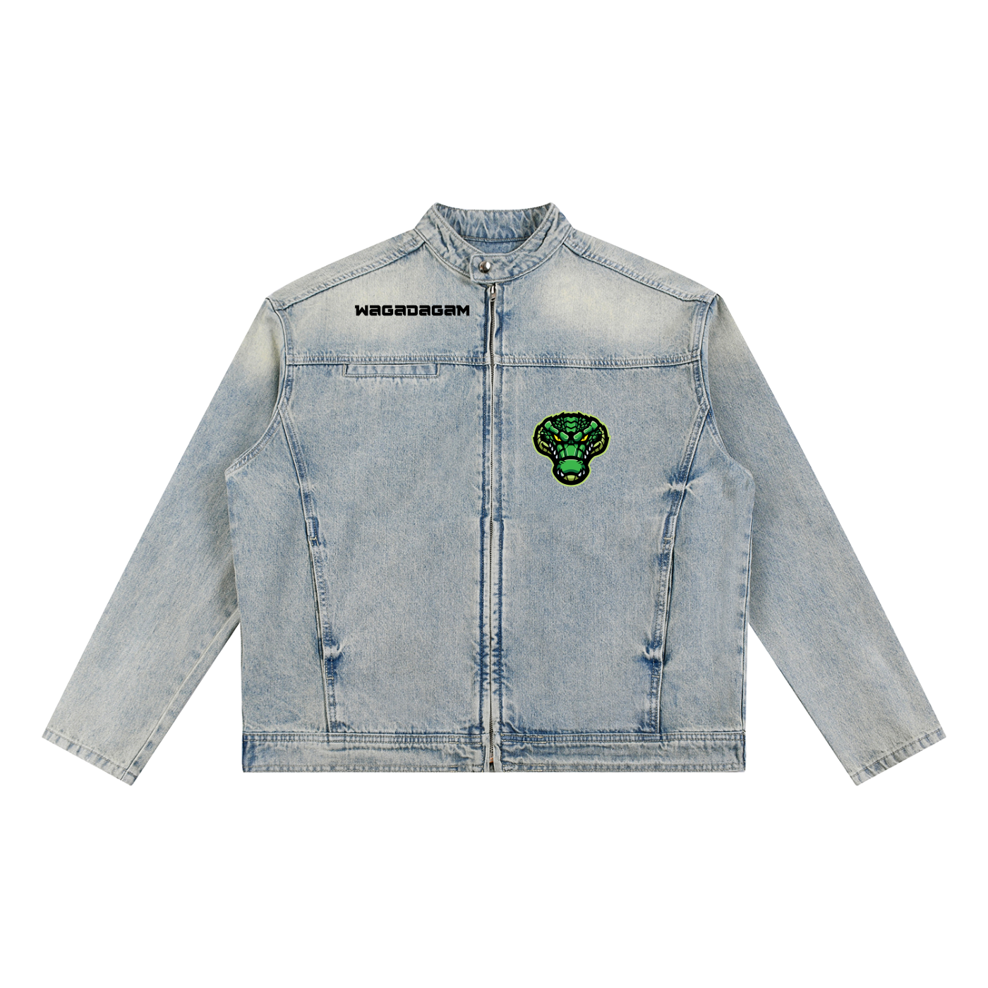 Wagadagam Vintage Wash Zip Denim Jacket - Wear it with Pride.