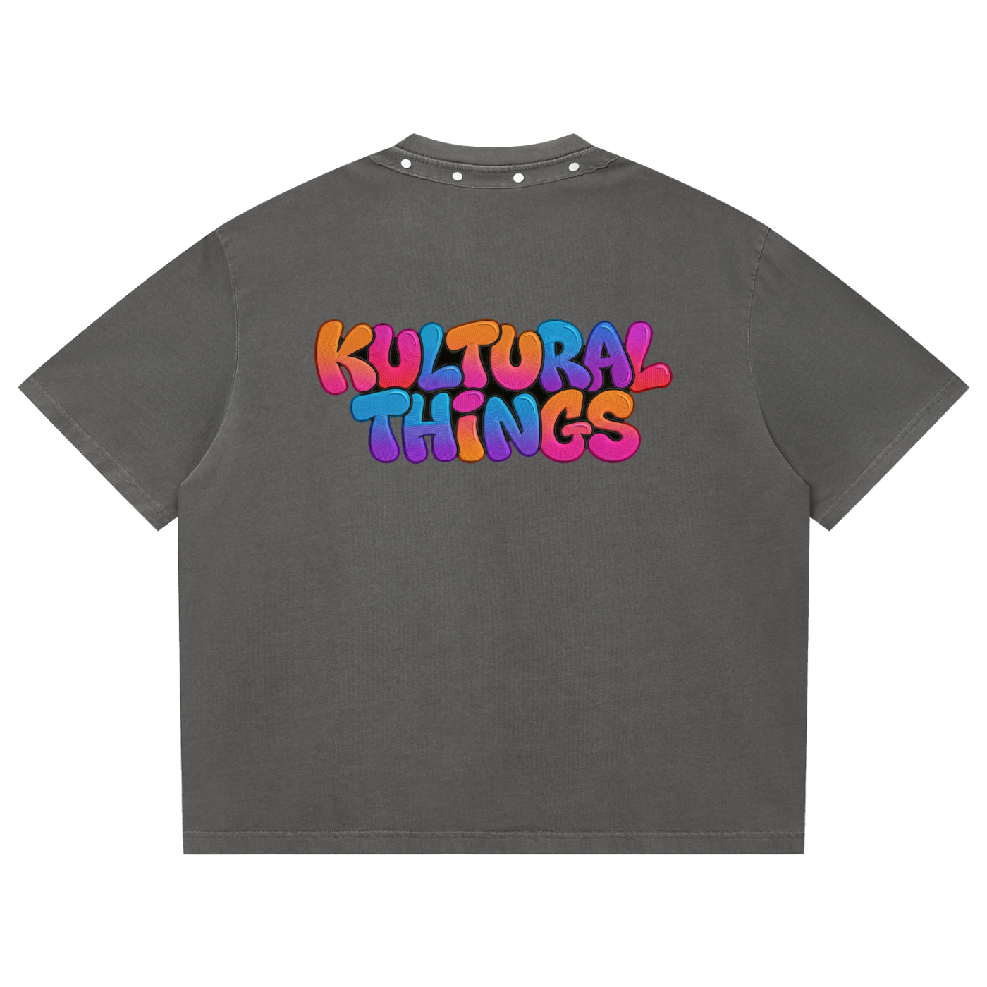 Kultural Things Unisex Washed Boxy Studded T-Shirt