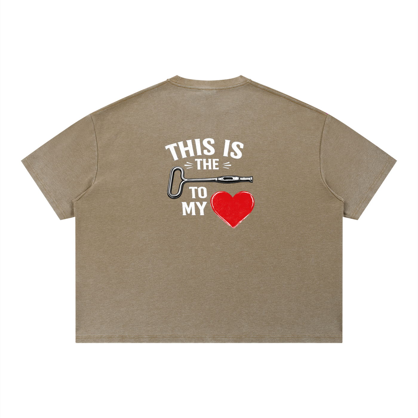 Unisex Vintage Wash Sunfade Boxy Waffle T-Shirt