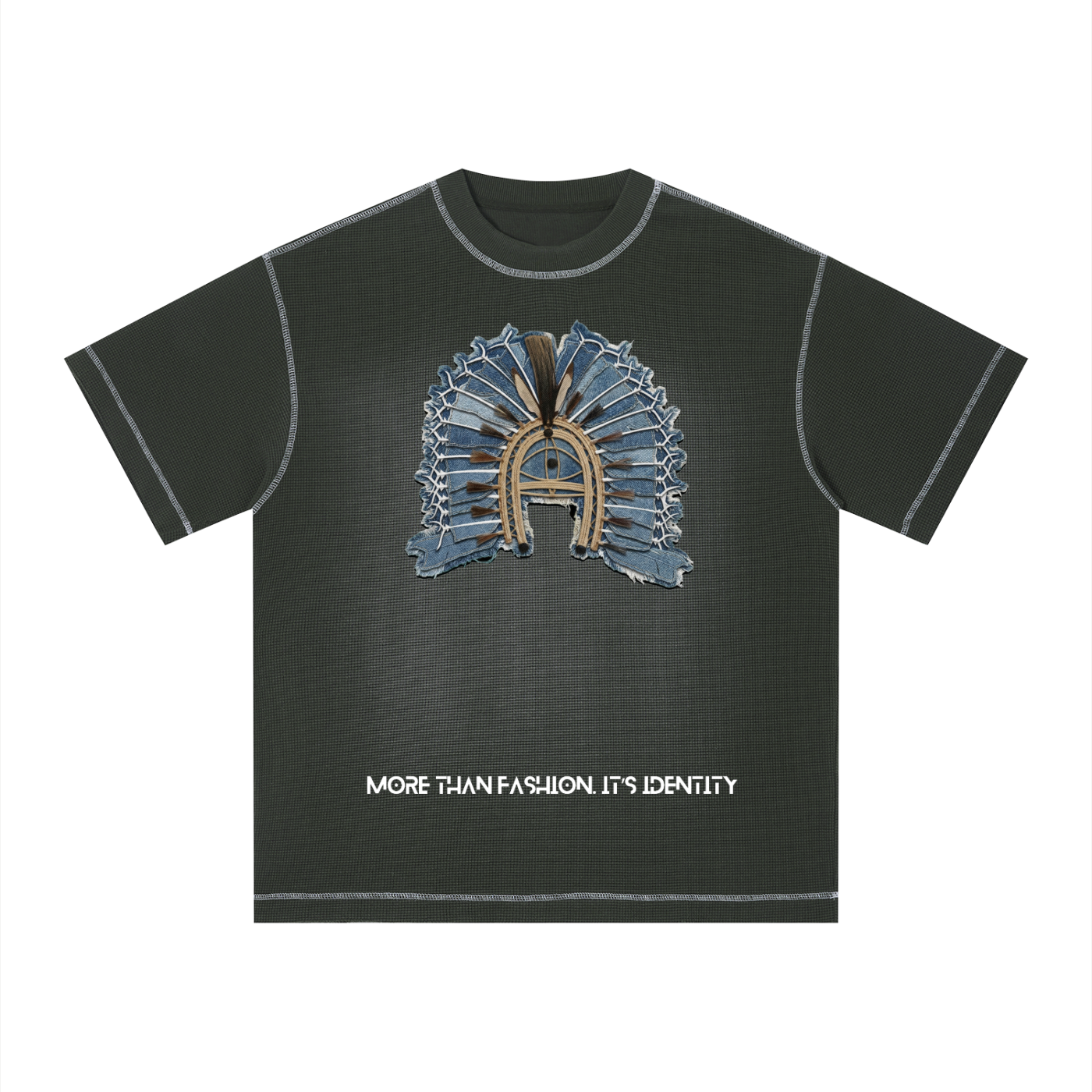 Unisex Sunfade Waffle Boxy T-Shirt