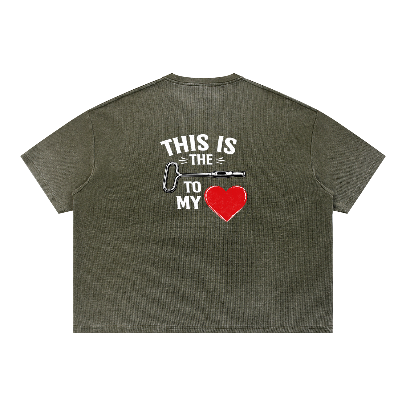 Unisex Vintage Wash Sunfade Boxy Waffle T-Shirt