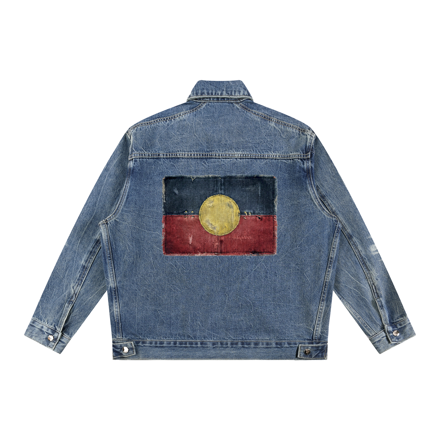 Vintage Wash Zip Up Denim Jacket