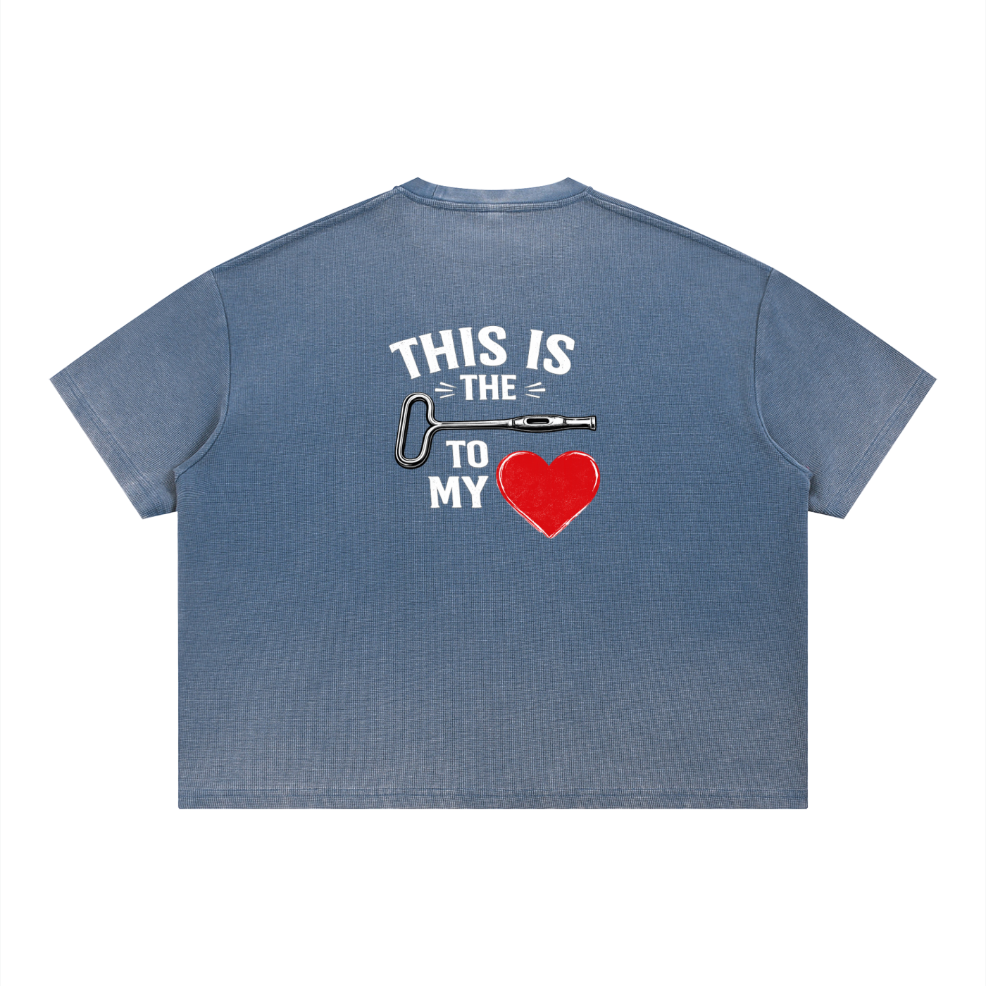 Unisex Vintage Wash Sunfade Boxy Waffle T-Shirt