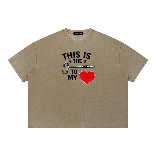 Unisex Vintage Wash Sunfade Boxy Waffle T-Shirt