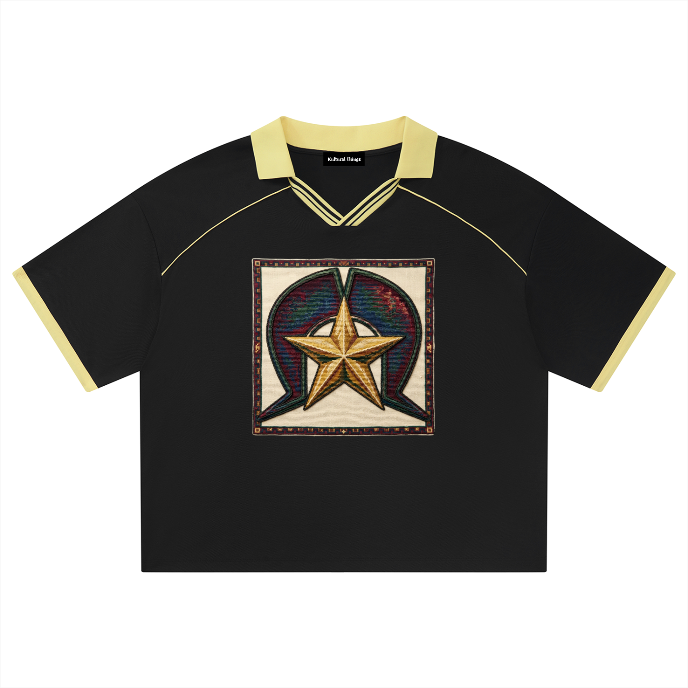 Unisex Collared Piping Boxy Soccer Jersey