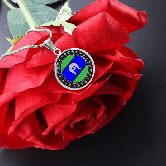 Torres Strait Islander Flag Round Pendant Necklace| Torres Strait Islander Jewelry | Cultural Circle Pendant Gift