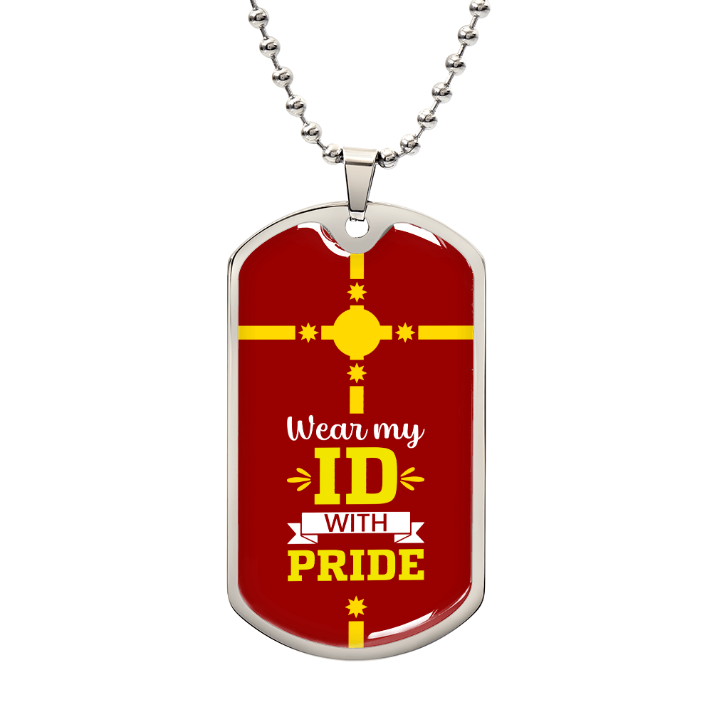 Rotuma Flag Dog Tag Necklace | Wear My ID With Pride | National Pride Military Pendant