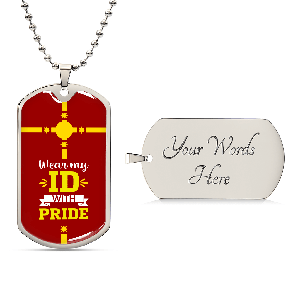 Rotuma Flag Dog Tag Necklace | Wear My ID With Pride | National Pride Military Pendant