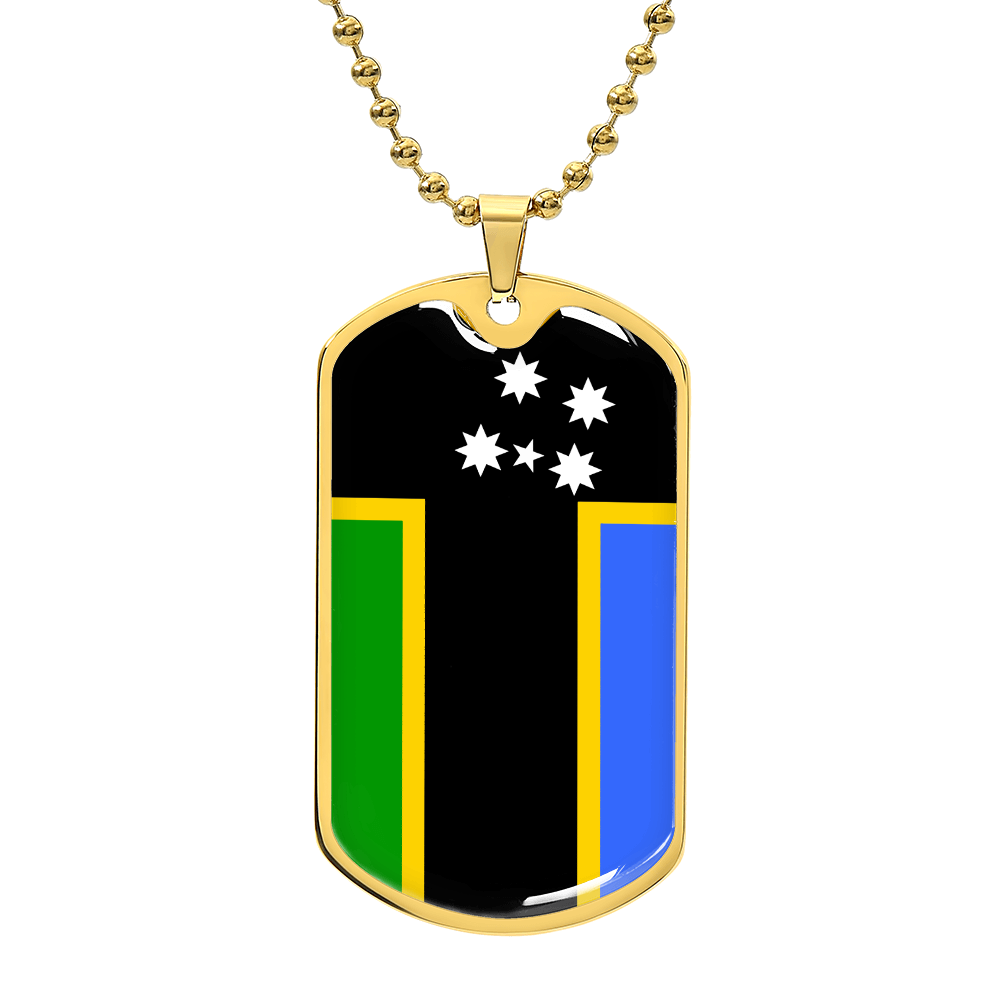 Australian South Sea Islands Flag Dog Tag Necklace | ASSI Pride Dog Tag Pendant | Cultural Flag Necklace | Patriotic Gift