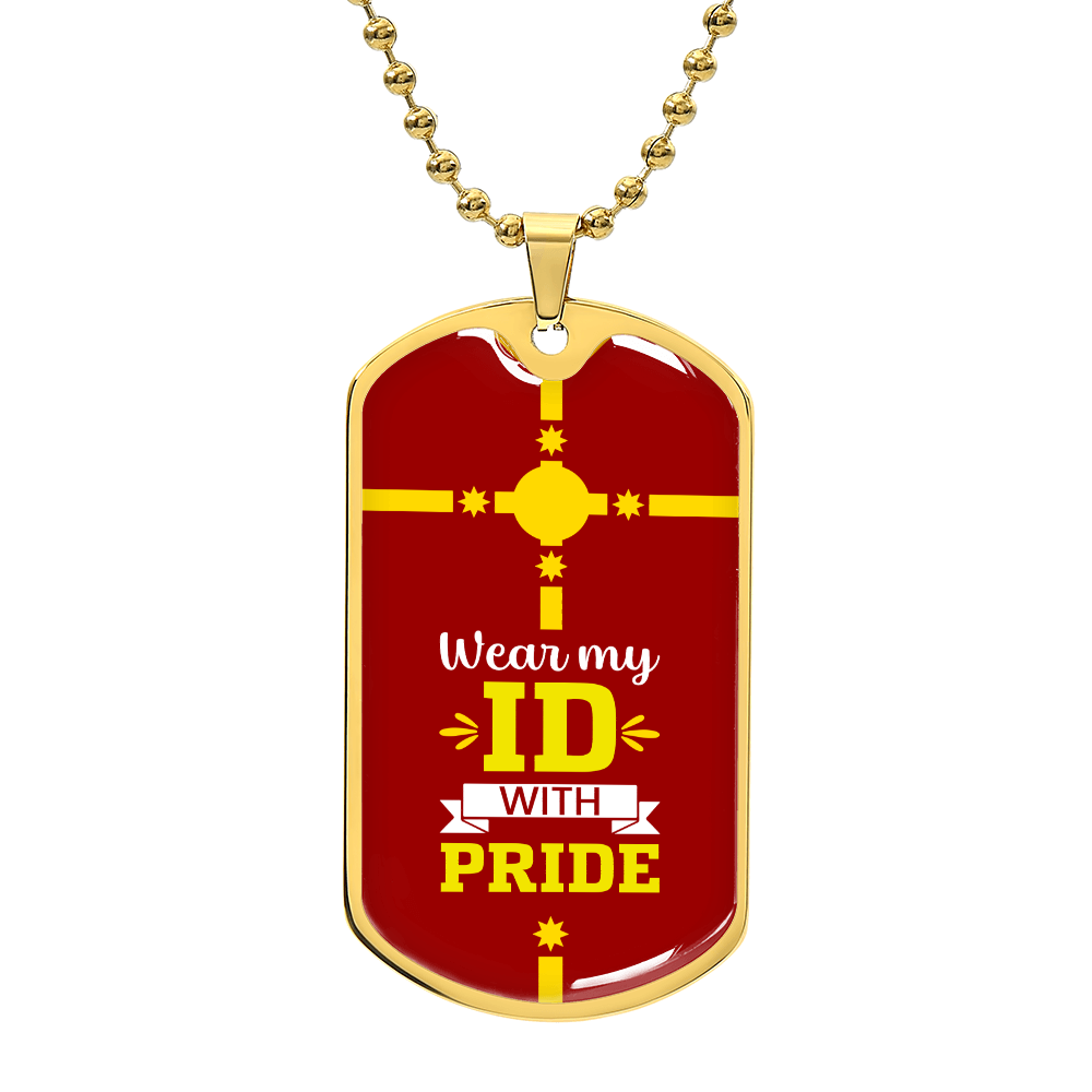 Rotuma Flag Dog Tag Necklace | Wear My ID With Pride | National Pride Military Pendant