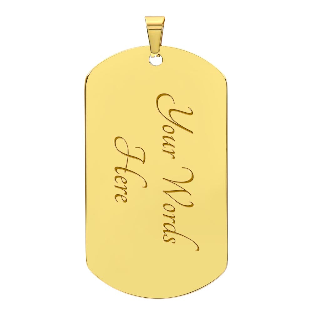 Rotuma Flag Gold Dog Tag Necklace | Rotuman Pride Pendant | Gold Stainless Steel Flag Necklace | Rotuma Heritage Jewelry | Gift for Rotumans